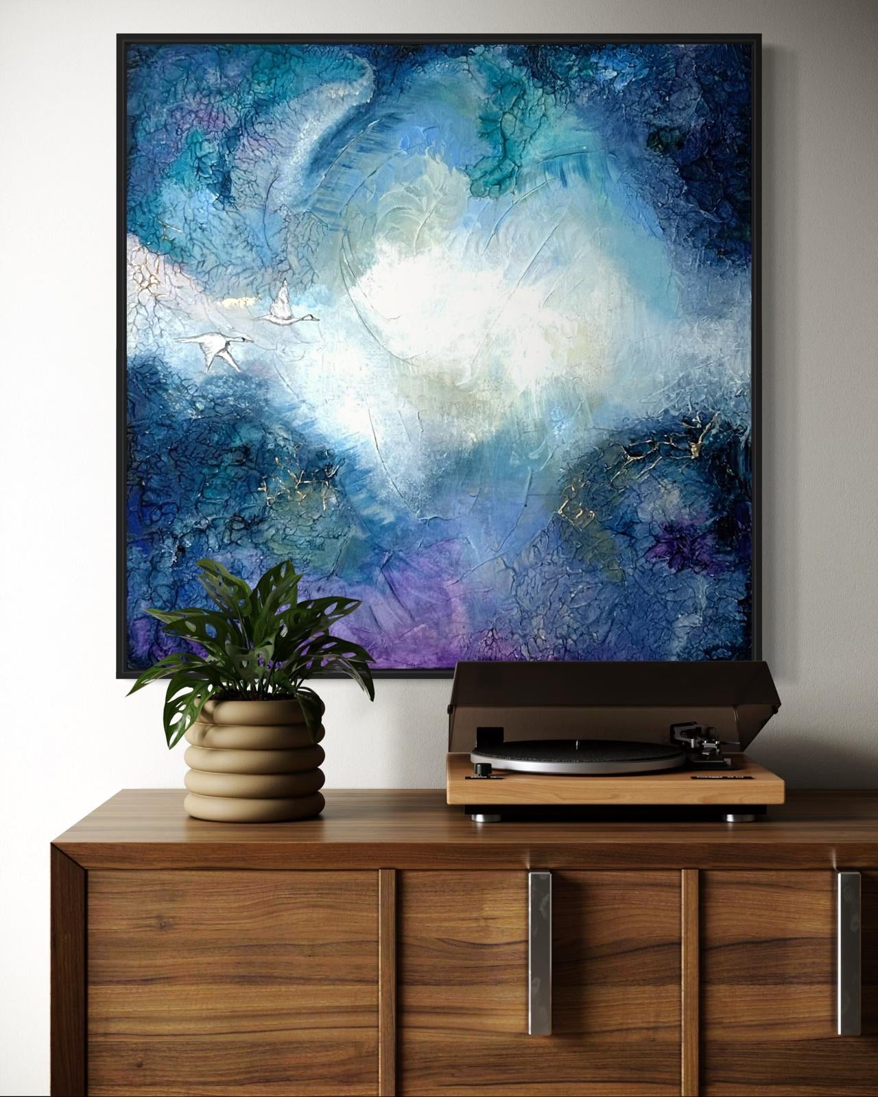 Étoiles de minuit – Abstract Acrylic Painting on Canvas