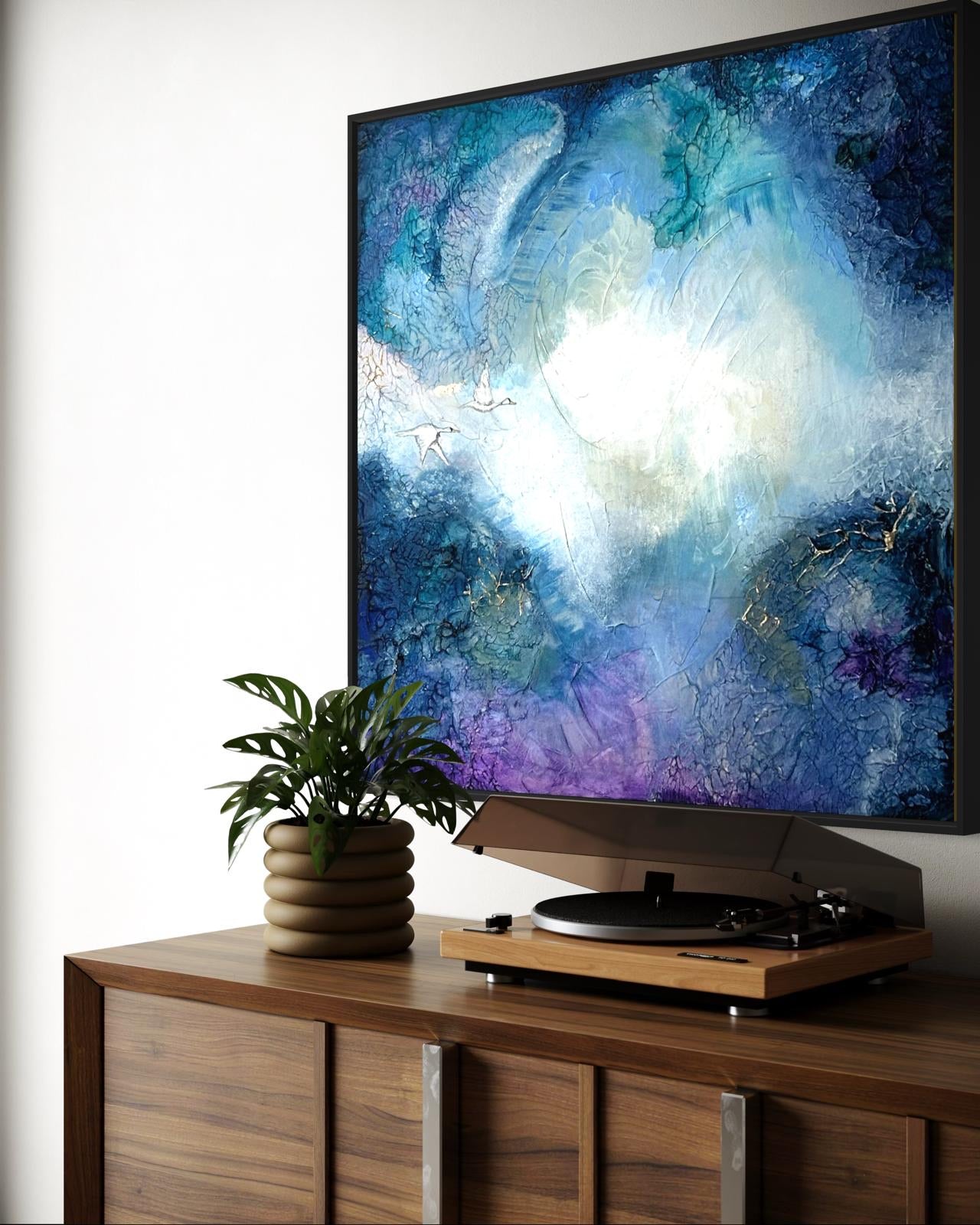 Étoiles de minuit – Abstract Acrylic Painting on Canvas